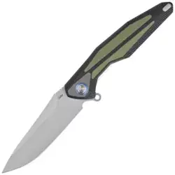 Nóż składany RikeKnife Tulay Integral Black G10/OD Green G10 Inlay, Satin 154CM (RK-TULAY-BOG)