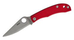 Nóż składany Spyderco Honeybee Red G10, Satin 12C27 (C137GRDP)