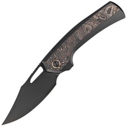 Nóż składany WE Knife Nefaris LE No 031/155 Black Titanium / Copper Foil / CF, Black Stonewashed CPM 20CV (WE22040F-1)