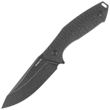 Nóż Remette Allosaurus Black G10, Black Stonewashed D2 (RTAS-A)