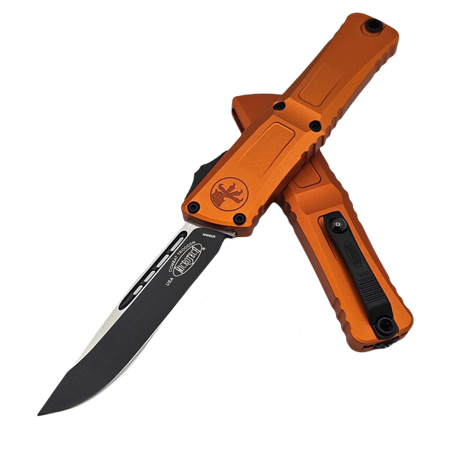 Nóż automatyczny OTF Microtech Combat Troodon S/E Gen III Orange Aluminium, Black M390MK by Tony Marfione (1143-1OR)