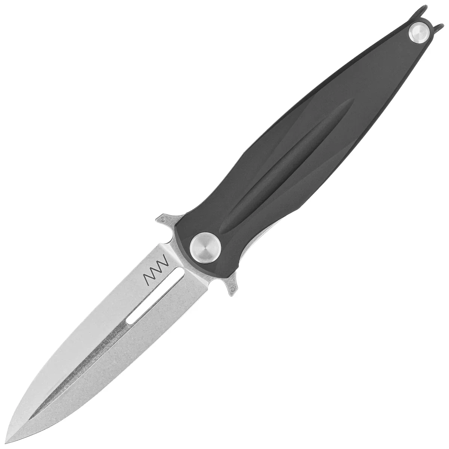 Nóż składany ANV Z400 BB Black Aluminium, Stonewashed Sleipner (ANVZ400-014)