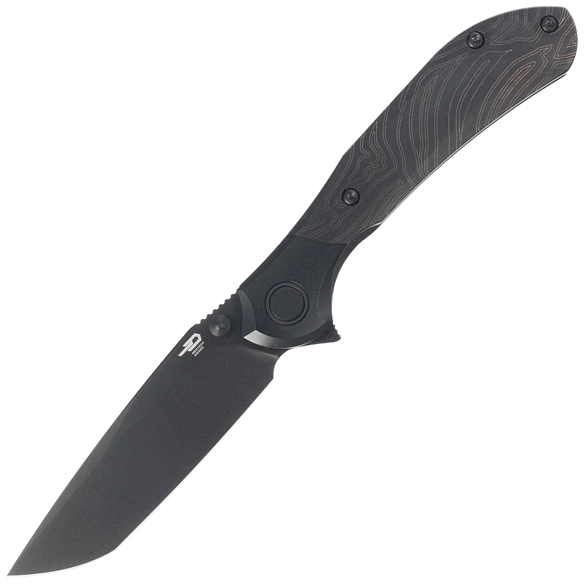 Nóż składany Bestech Constellation Black Titanium/Thin Line G10, Black PVD Magnacut by Munko Knives (BT2501B)