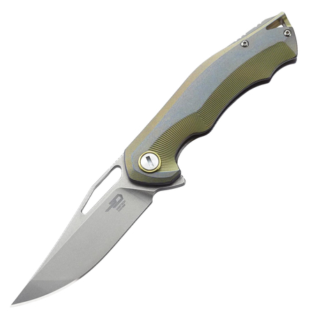 Nóż składany Bestech Tercel Retro Gold/Gray Titanium, Stonewashed CPM S35VN (BT1708A)