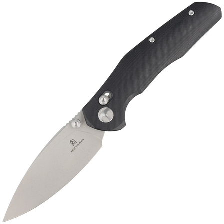 Nóż składany Bestechman Ronan Black G10, Stonewash 14C28N (BMK02D)