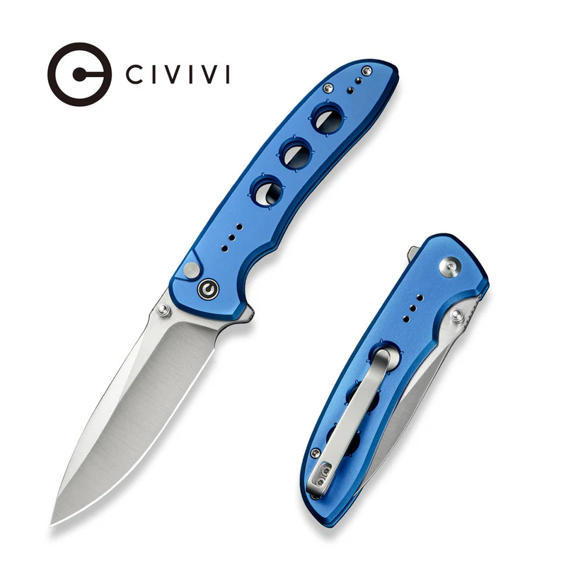 Nóż składany Civivi Hyperpulse Blue Aluminium, Satin 14C28N (C23087A-2)