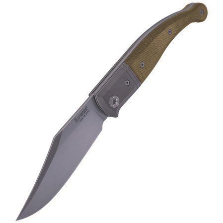 Nóż składany LionSteel Gitano Green Canvas, Satin Blade (GT01 CVG)