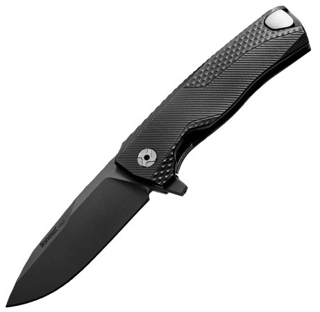 Nóż składany LionSteel ROK Black Aluminium, Black M390 by Molletta (ROK A BB)