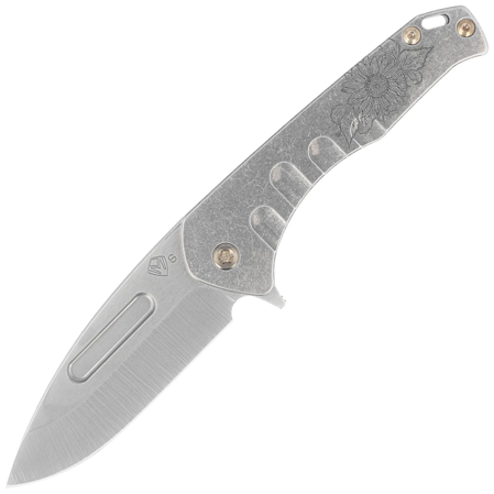 Nóż składany Medford Praetorian Slim DP Tumbled ''Deep-Cut Sunflower'' Titanium, Bronze HW/Clip, Tumbled S45VN by Greg Medford (MKF2084TD-01TM-T1C1-Q4)