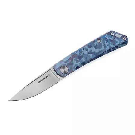 Nóż składany Real Steel LUNA LE xx/499 Blue Camo Titanium, Satin N690 by Poltergeist Works (7001TC04)