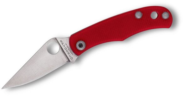 Nóż składany Spyderco Bug Red G10, Satin 12C27 (C133GRDP)