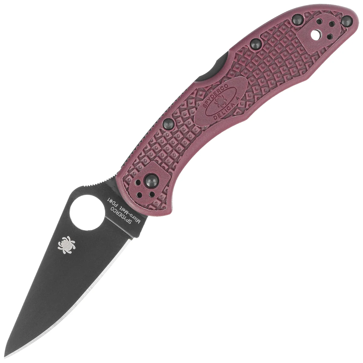 Nóż składany Spyderco Delica 4 Sprint Run Burgundy FRN, TiCN Micro-Melt PD#1 by Sal Glesser (C11BGBKP)