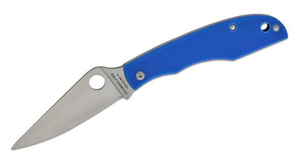 Nóż składany Spyderco Grasshopper Blue G10, Satin 12C27 (C138GBLP)