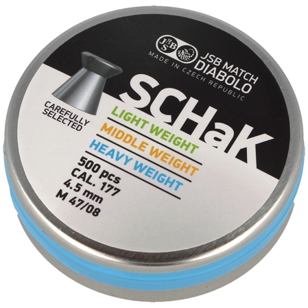 Śrut JSB SCHaK Heavy Weight 4.5mm 0.535g (001045-500-4.50 BLUE)