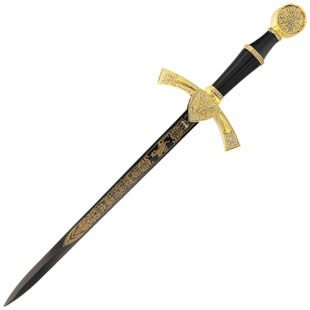 Sztylet średniowieczny Decor Habitat Medieval Dagger, Black/Gold ABS, Black (15422)