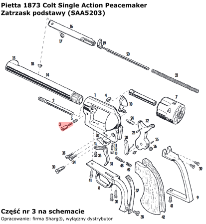 Zatrzask podstawy Pietta 1873 SA Peacemaker (SAA5203)